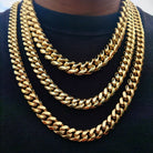 18k Gold Thick Cuban Link Chain (8mm-18mm) - Drip Culture Jewelry