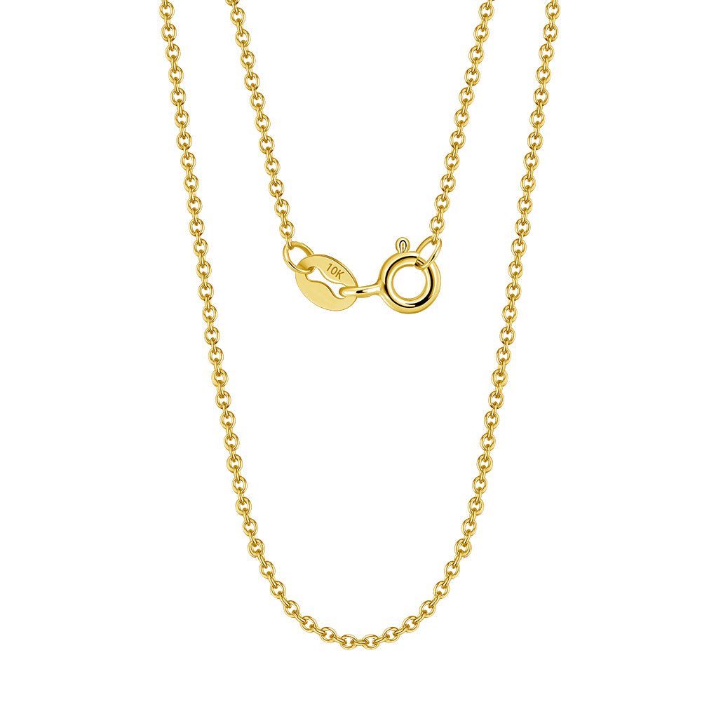 1mm 10k Solid Gold Cable Chain - Drip Culture Jewelry