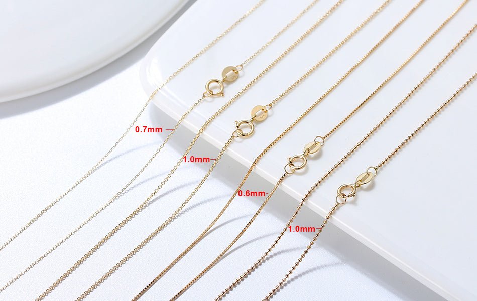 1mm 10k Solid Gold Cable Chain - Drip Culture Jewelry