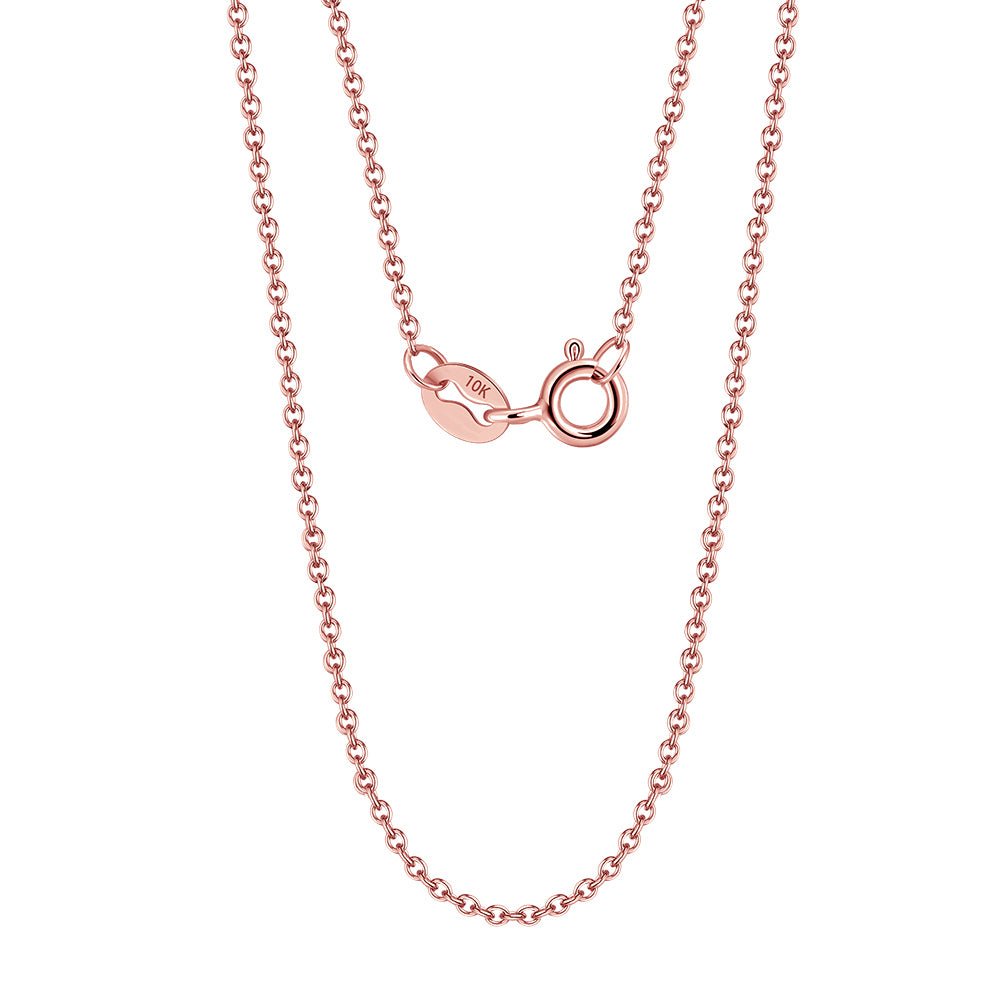 1mm 10k Solid Gold Cable Chain - Drip Culture Jewelry