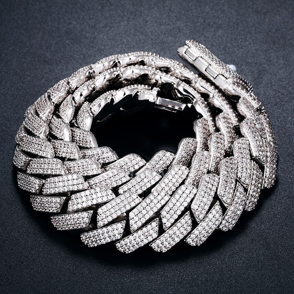 Diamond Plug Chain 20mm 18k Gold Diamond Prong Cuban Link Chain – Drip Culture Jewelry