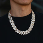 20mm 18k Gold Diamond Prong Cuban Link Chain - Drip Culture Jewelry