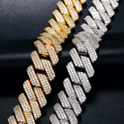 20mm 18k Gold Diamond Prong Cuban Link Chain - Drip Culture Jewelry