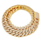 20mm 18k Gold Diamond Prong Cuban Link Chain - Drip Culture Jewelry