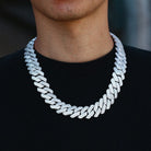 20mm 18k Gold Diamond Prong Cuban Link Chain - Drip Culture Jewelry