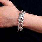 3 Tone 18K Gold Diamond Miami Cuban Link Bracelet - Drip Culture Jewelry