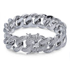 3 Tone 18K Gold Diamond Miami Cuban Link Bracelet - Drip Culture Jewelry