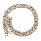 3 Tone 18mm 18K Gold Diamond Miami Cuban Link Chain - Drip Culture Jewelry