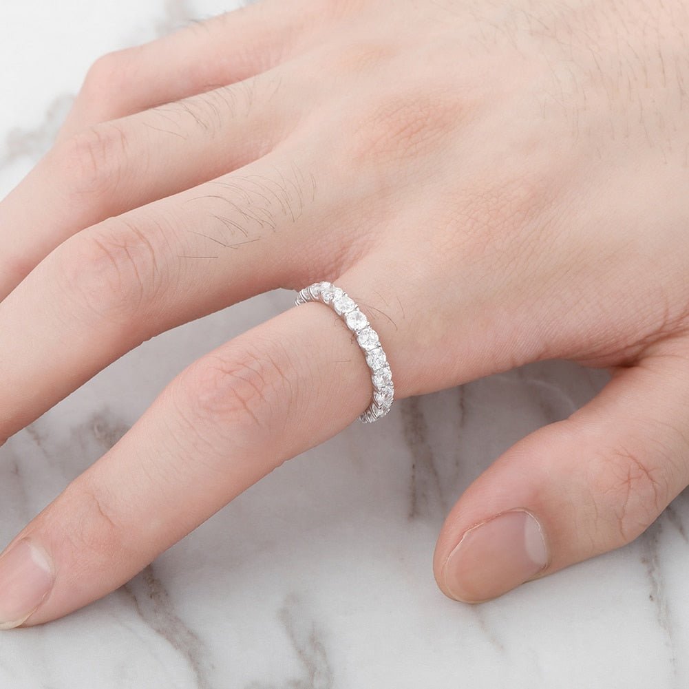 3mm Moissanite Diamond Eternity Ring - Drip Culture Jewelry