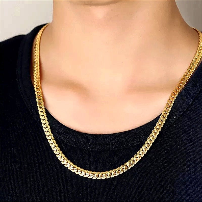 5mm 18K Gold Cuban Link Lace Chain - Drip Culture Jewelry