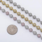 8mm 18K Gold Diamond Ball Bracelet - Drip Culture Jewelry