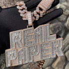 Baguette & Diamond Custom Name Pendant - Drip Culture Jewelry