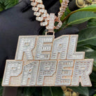 Baguette & Diamond Custom Name Pendant - Drip Culture Jewelry