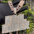 Baguette & Diamond Custom Name Pendant - Drip Culture Jewelry