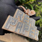 Baguette & Diamond Custom Name Pendant - Drip Culture Jewelry