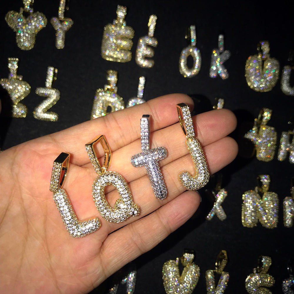 Big Bail Custom Bubble Letters - Drip Culture Jewelry