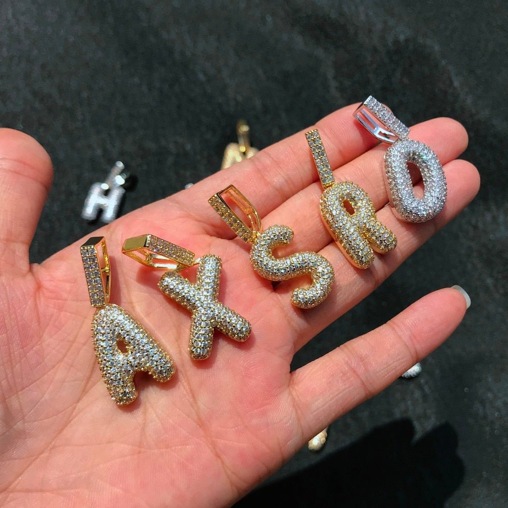 Big Bail Custom Bubble Letters - Drip Culture Jewelry