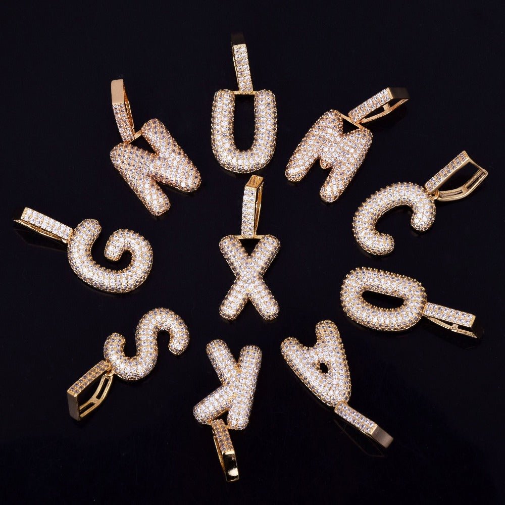 Big Bail Custom Bubble Letters - Drip Culture Jewelry