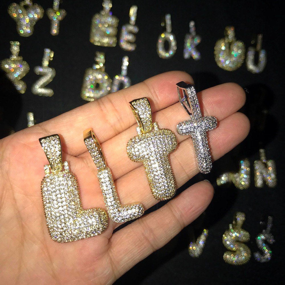 Big Bail Custom Bubble Letters - Drip Culture Jewelry