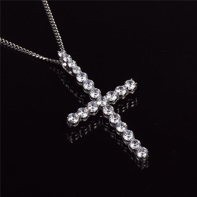BIg Diamond Cross - Drip Culture Jewelry