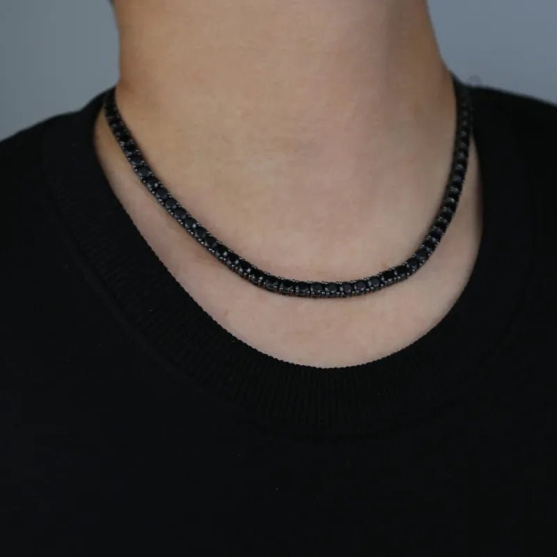 Black Diamond Tennis Chain - Drip Culture Jewelry