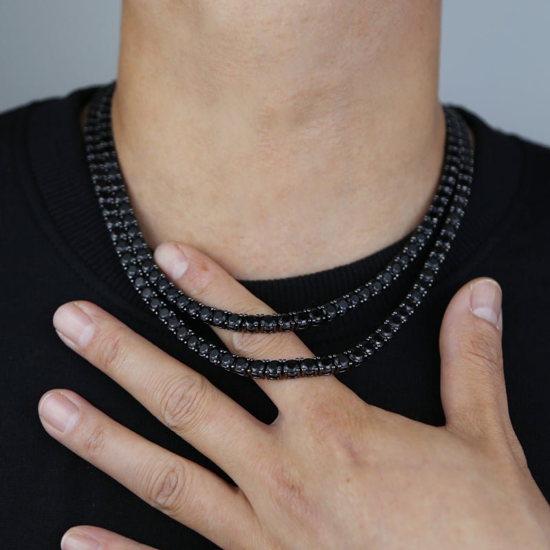 Black Diamond Tennis Chain - Drip Culture Jewelry
