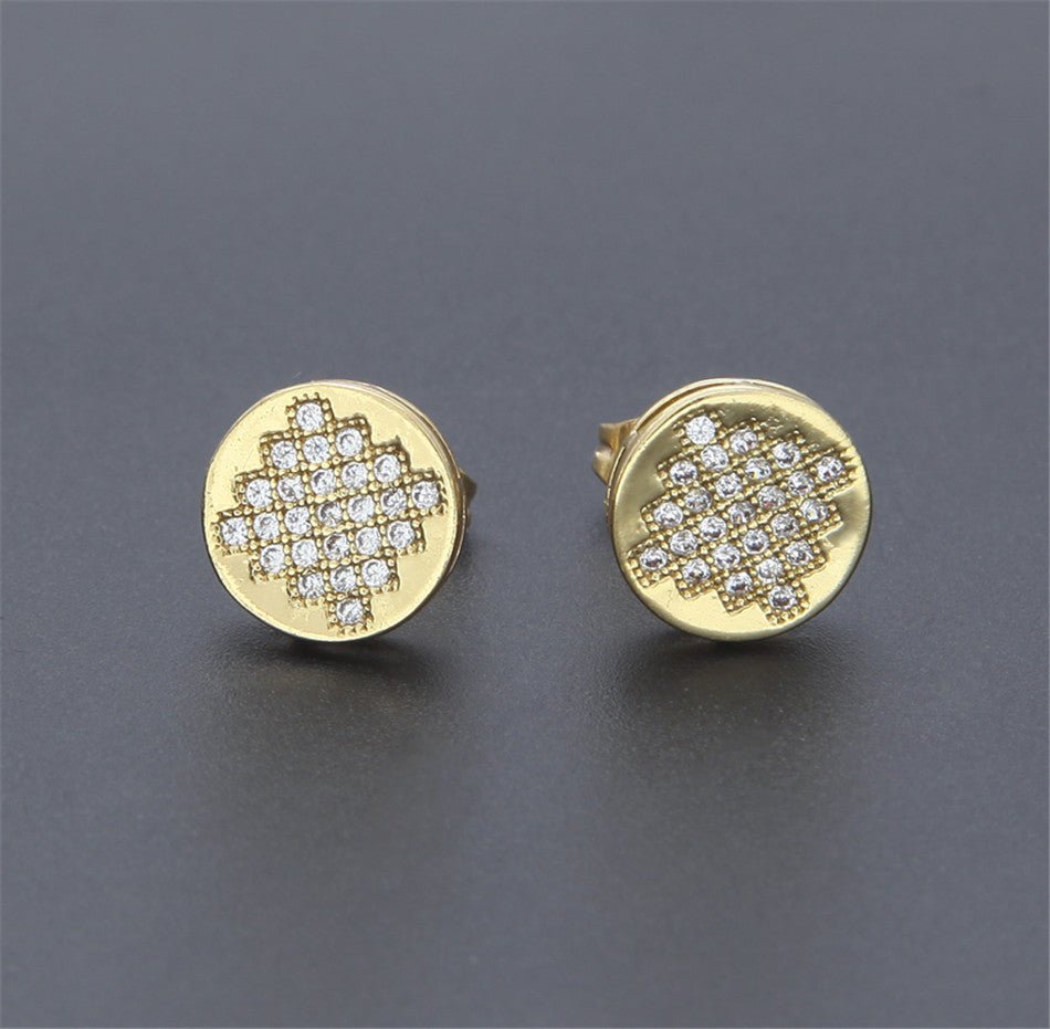 Circle Diamond Earrings - Drip Culture Jewelry