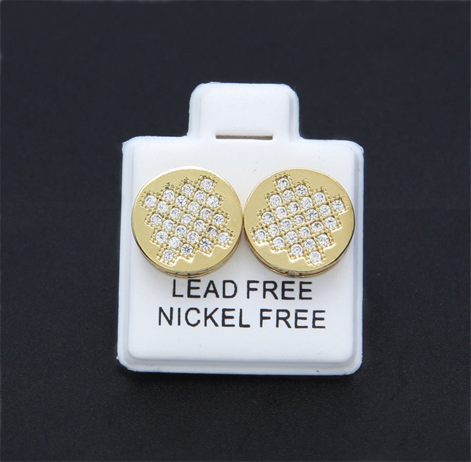 Circle Diamond Earrings - Drip Culture Jewelry
