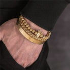 Crown Roman Numerals Rope Bracelet Set (3 Pieces) - Drip Culture Jewelry