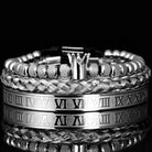 Crown Roman Numerals Rope Bracelet Set (3 Pieces) - Drip Culture Jewelry