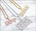 Custom 18k Gold Baguette Diamond Bold Letters - Drip Culture Jewelry