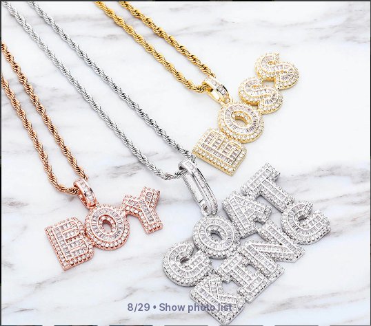 Custom 18k Gold Baguette Diamond Bold Letters - Drip Culture Jewelry
