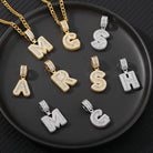 Custom 18k Gold Baguette Diamond Bold Letters - Drip Culture Jewelry