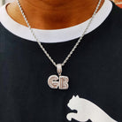 Custom 18k Gold Baguette Diamond Bold Letters - Drip Culture Jewelry