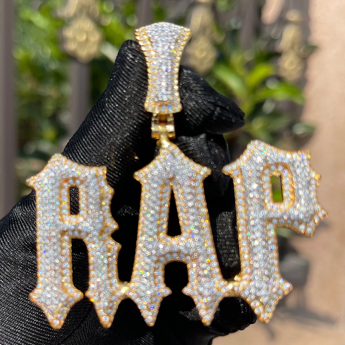Custom 18k Gold Diamond 2 Tone Letter Pendant - Drip Culture Jewelry