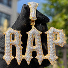 Custom 18k Gold Diamond 2 Tone Letter Pendant - Drip Culture Jewelry