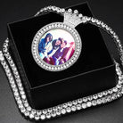 Custom 18k Gold Diamond Crown Picture Pendant - Drip Culture Jewelry
