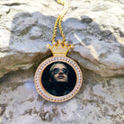 Custom 18k Gold Diamond Crown Picture Pendant - Drip Culture Jewelry