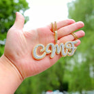 Custom 18K Gold Diamond Cursive Letters - Drip Culture Jewelry