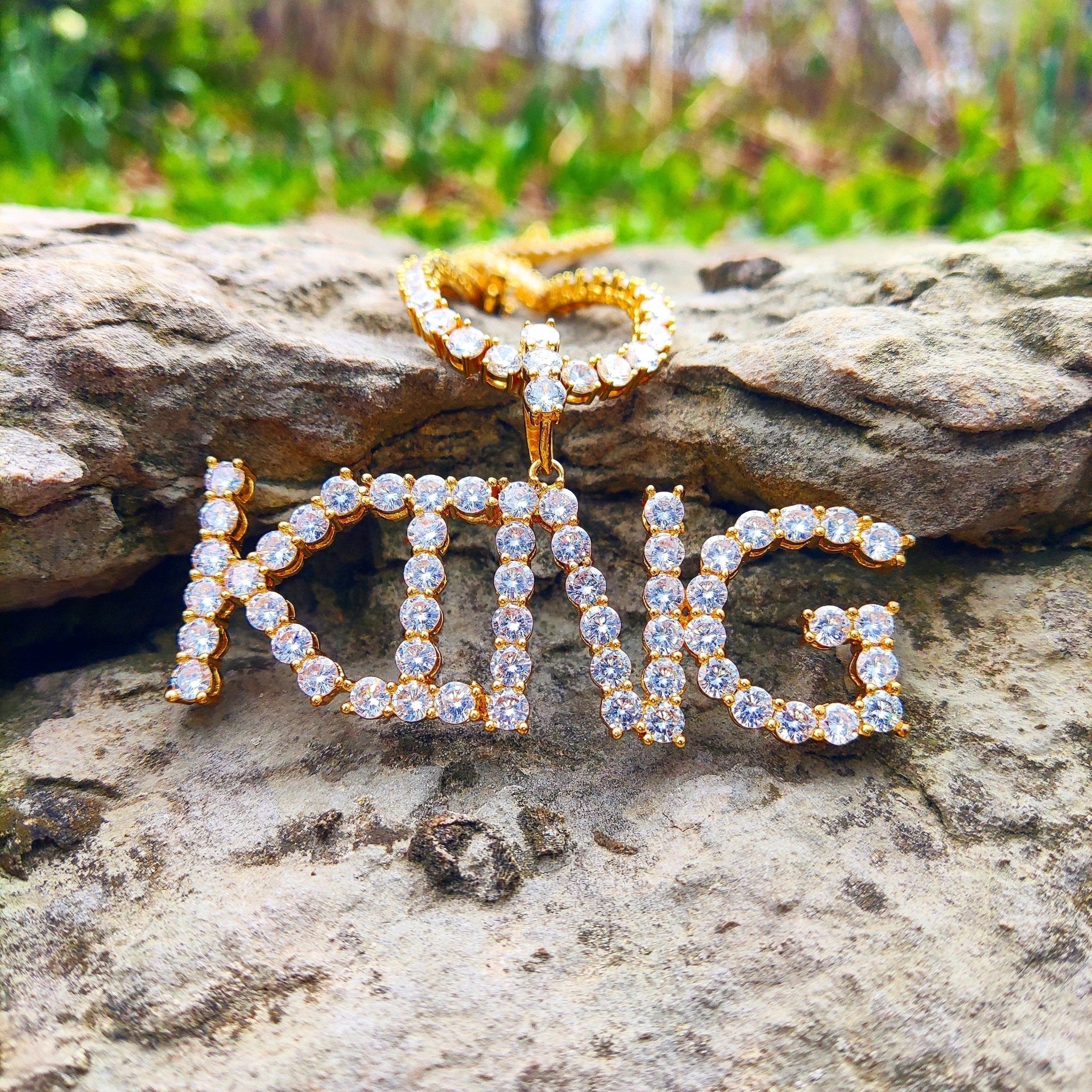 Custom 18K Gold Diamond Letters - Drip Culture Jewelry