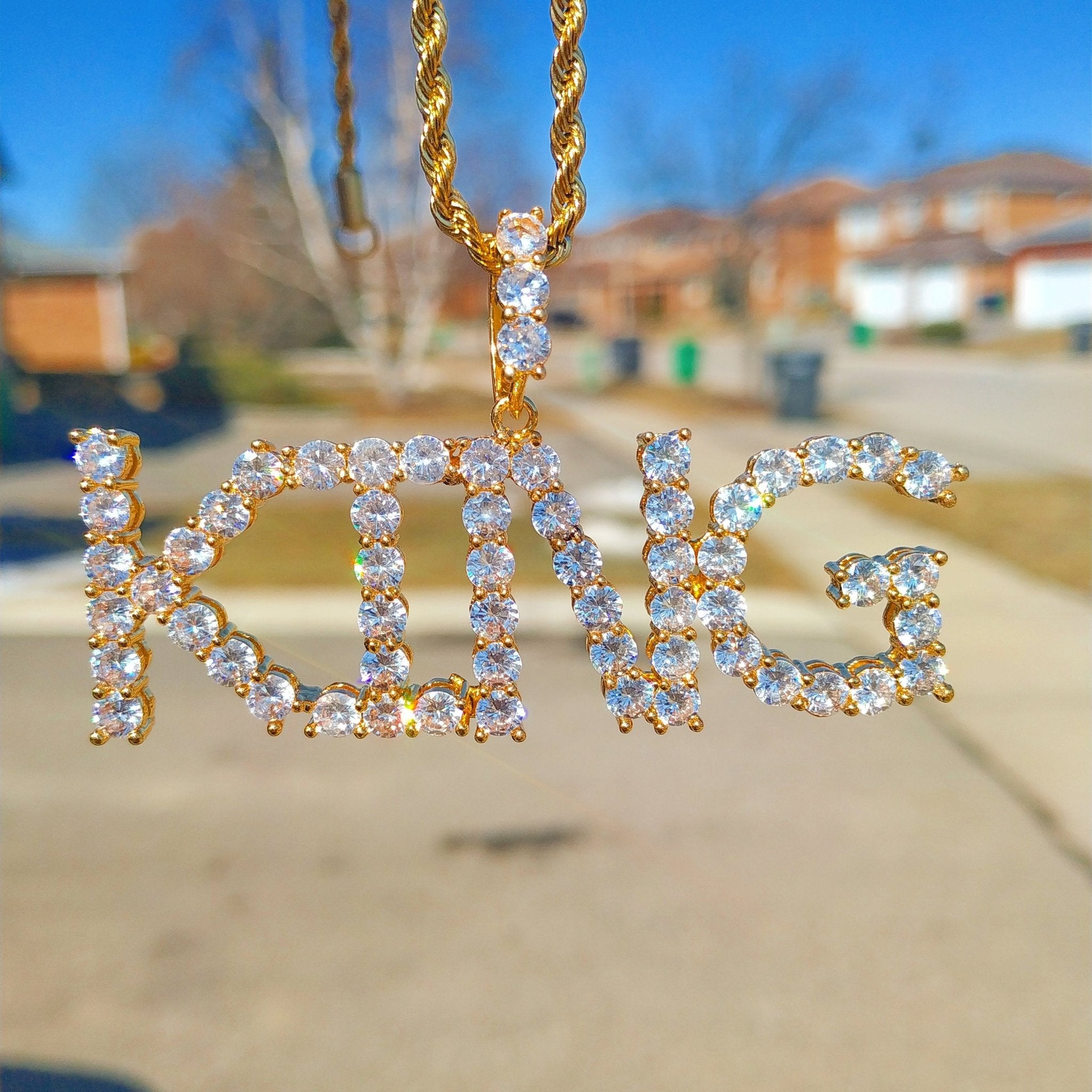 Custom 18K Gold Diamond Letters - Drip Culture Jewelry