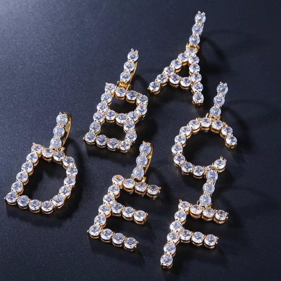 Custom 18K Gold Diamond Letters - Drip Culture Jewelry