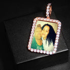 Custom 18K Gold Diamond Rectangle Picture Pendant - Drip Culture Jewelry