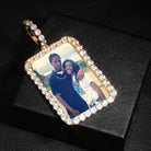 Custom 18K Gold Diamond Rectangle Picture Pendant - Drip Culture Jewelry