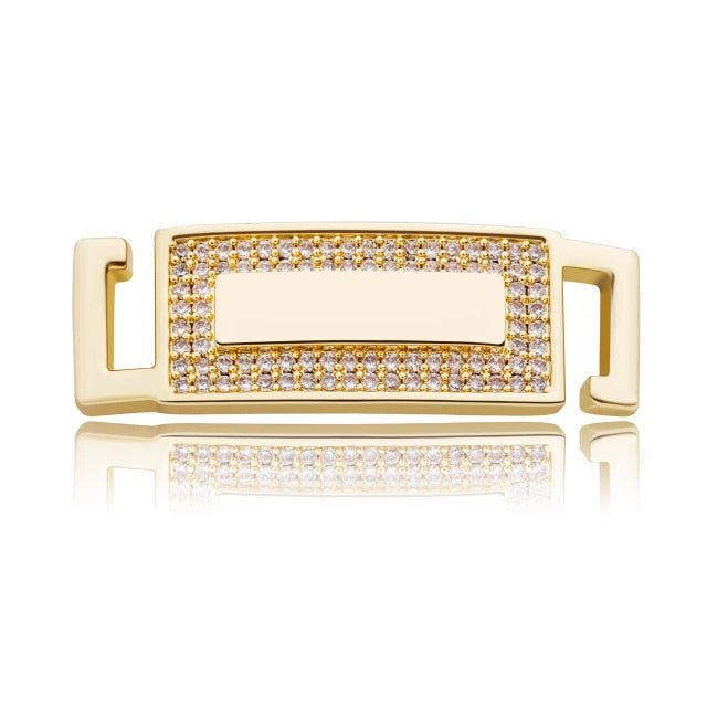 Custom 18k Gold Diamond Shoelace Buckle - Drip Culture Jewelry