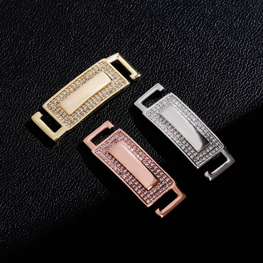 Custom 18k Gold Diamond Shoelace Buckle - Drip Culture Jewelry