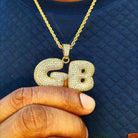 Custom 18K Gold Icy Bubble-Letter - Drip Culture Jewelry
