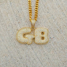 Custom 18K Gold Icy Bubble-Letter - Drip Culture Jewelry