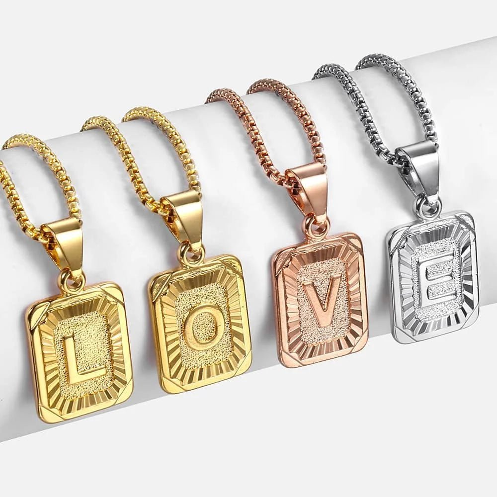 Custom 18k Gold Letter Pendant - Drip Culture Jewelry
