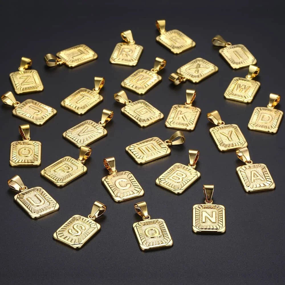 Custom 18k Gold Letter Pendant - Drip Culture Jewelry